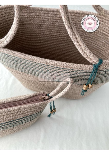 Bailey 2li Takım Plaj Çantası , El Çantası Clutch, Totebag, Kadın Çanta, Yazlık, Hediyelik, hasır Jüt Tress indirimleri