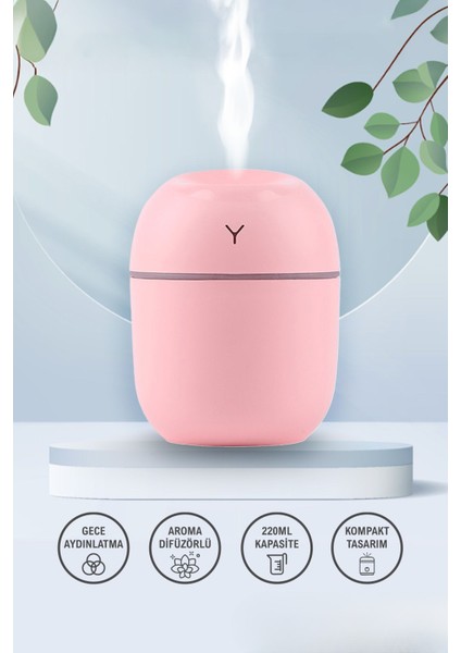 220 ml Hava Nemlendirici LED Işıklı Aroma Difizörü H2O TP-1021