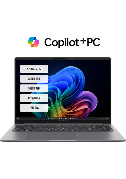 PM3406CKA-LY0056 Ryzen Aı 7-350 32GB Ddr5 512GB SSD 14'' Wuxga Freedos