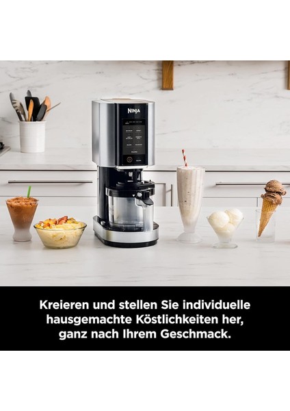 Dondurma Makinesi ve Tatlı Makinesi, 3 Kaplı, 7 Program, Dondurma, Smoothie Kaseleri, Milkshake..