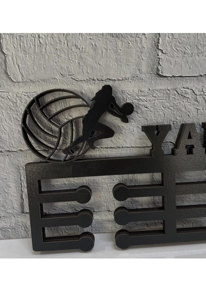 Voleybol Sporcu Kişiye Özel Madalya Askısı – 10 mm Siyah Mdf – Dekoratif Askılık fırsatları