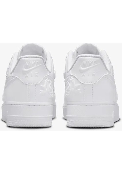Air Force 1 Af1 07 Rose Pattern Unisex Leather Sneaker Gül Desenli Hakiki Deri Günlük Spor Ayakkabı Beyaz fırsatları