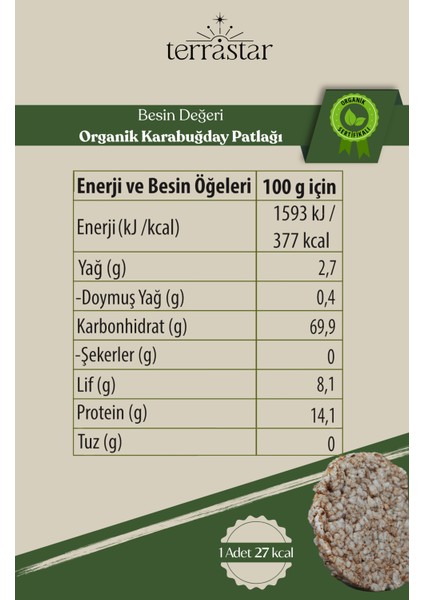 Organik Karabuğday Patlağı 6'lı Paket fiyatları