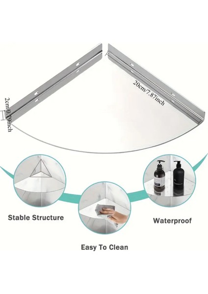 Gkd 2 Adet Paslanmaz Çelik ,mutfak & Banyo Köşeliği Rafı, Çok Amaçlı Organizer Raf indirimleri