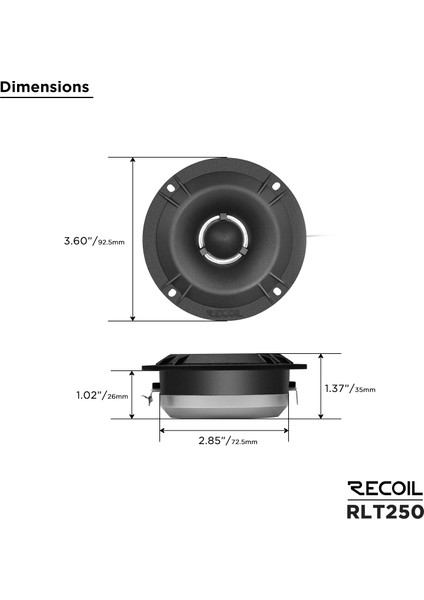 RLT250 Slim Bullet Super Tweeter (240W) fiyatları