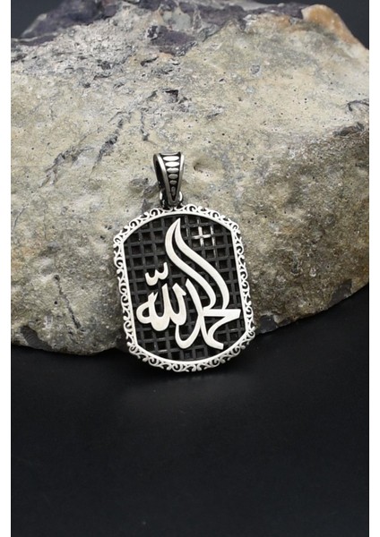 Kolye Ucu Hamd Olsun Arapça Yazlı 925 Ayar Gümüş 902401