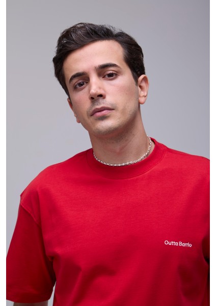 Kırmızı Basic Loose Fit Tişört fırsatları