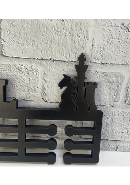 Satranç Kişiye Özel Madalya Askısı – 10 mm Siyah Mdf – Sporcu Madalya Askılığı fırsatları