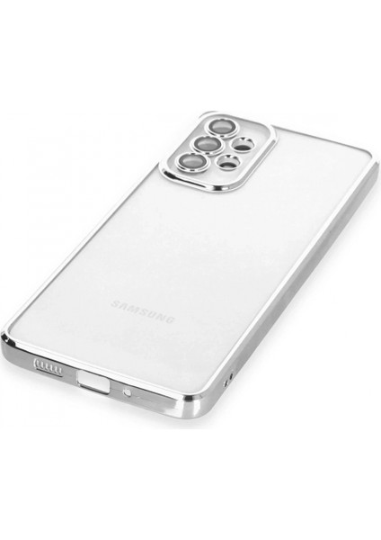 Samsung Galaxy A73 5g Kılıf Lensli Silikon - Gümüş fırsatları