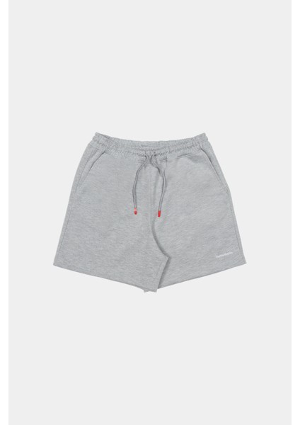 Gri Oversize Kalın Kumaş Geniş Kesim Şort