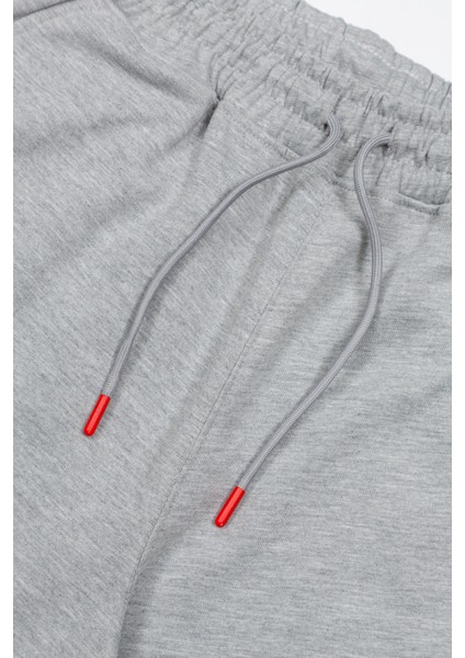 Gri Oversize Kalın Kumaş Geniş Kesim Şort