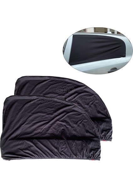 Elastik Oto Yan Cam Bebek Güneşlik Araba Perdesi Hatchback Uyumlu 2'li