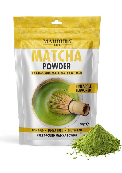 Ananas Aromalı Matcha ( Maça ) Çayı Tozu Glutensiz 50GR