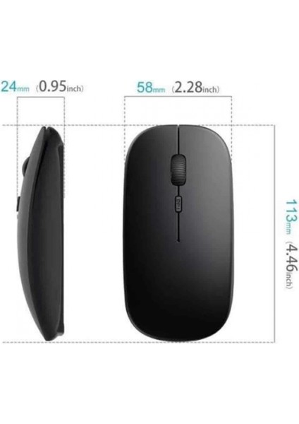Siyah Wireless Kablosuz Sessiz Mouse Bluetooth Bağlantılı modelleri