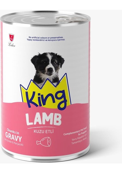 Et Parçacıklı Kuzu Etli Yavru Köpek Konserve 400 gr