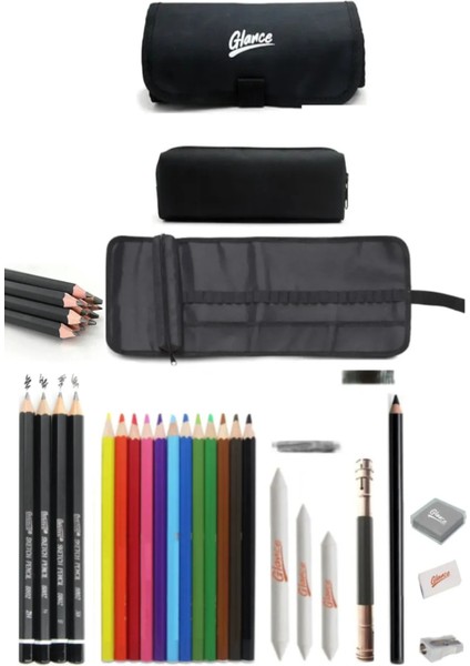 Drawing Eskiz Defteri 120 Gr. A5 40 Yp Bianyo Dereceli Kalem Siyah Rulo Kalemlik 24 Kalem Bölmeli modelleri