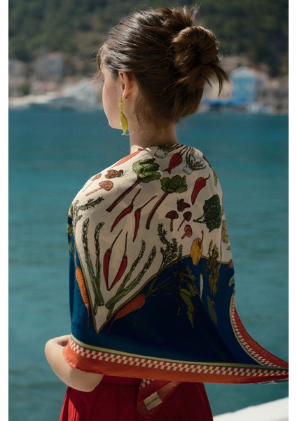 Desenli Modal Eşarp Vegetable fiyatları