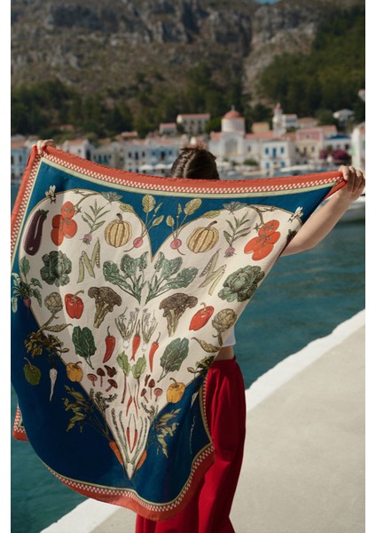 Desenli Modal Eşarp Vegetable modelleri