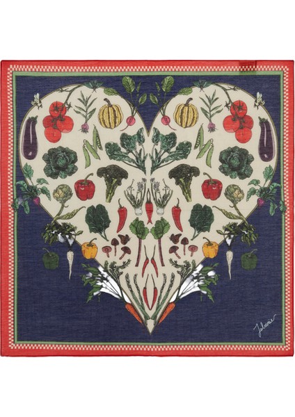 Desenli Modal Eşarp Vegetable