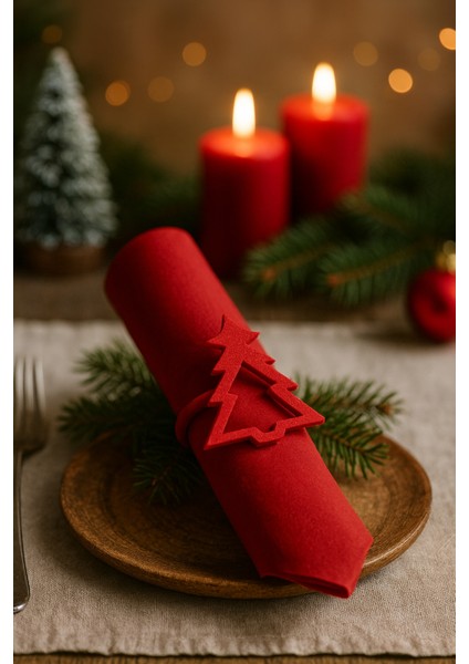 Yılbaşı Temalı Peçete Halkası 4lü modelleri