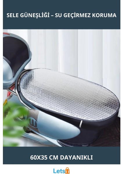Su Geçirmez Motosiklet Sele Güneşliği Ekstra Dayanıklı 60X35 cm