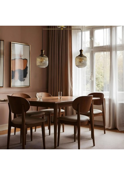 Ikili Mopa Cam Bal Rengi Metal Çubuk Avize Eskitme Tokmak Başlık Retro Sarkıt Lamba Salon Aydınlatma fiyatları