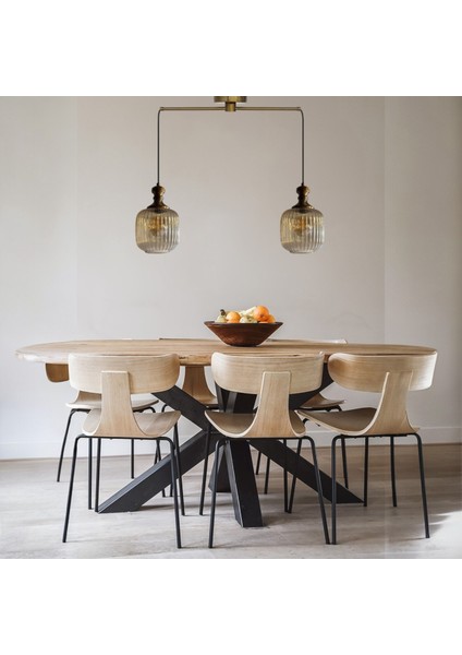 Ikili Mopa Cam Bal Rengi Metal Çubuk Avize Eskitme Tokmak Başlık Retro Sarkıt Lamba Salon Aydınlatma modelleri