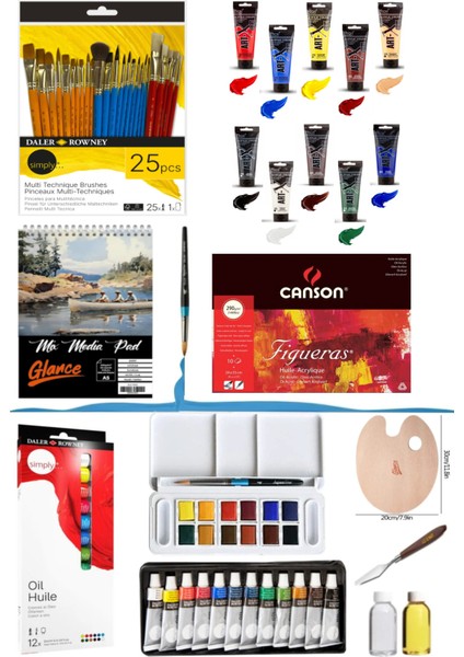 Profesyonel 65 Parça Sanat Hobi Seti