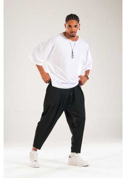 Siyah Pileli Yarım Şalvar COC1340