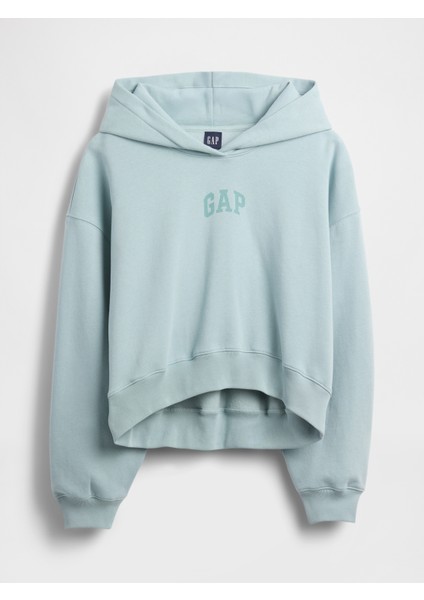 Kadın Turkuaz Gap Logo Vintagesoft Crop Fleece Sweatshirt fiyatları