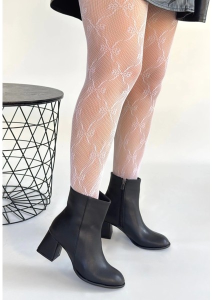 Techmrt Tendy Siyah Cilt Topuklu Bot (Numara: 39) modelleri