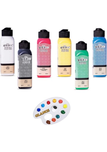 25X35 Tuval Brons Yağlı Boya ve Akrilik Fırçası Sentetik 7"li Artdeco 140 ml 6 Renk Akrilik modelleri