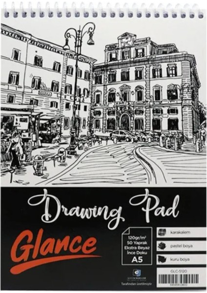 Eskiz Defteri A5 120 gr 50 Yp Keep Smiling Dereceli Karakalem Seti 2H-10B 12’li Eskiz Set fiyatları