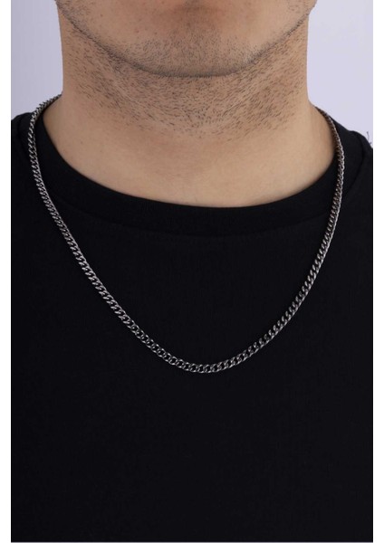 Oksitli Gurmet Model Kalın Kenarlı Erkek Çelik Zincir