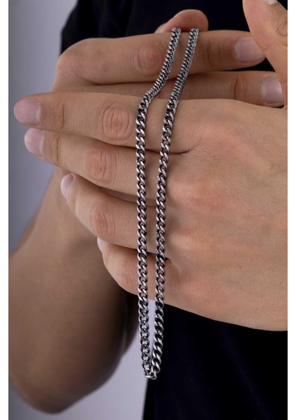 Oksitli Gurmet Model Kalın Kenarlı Erkek Çelik Zincir modelleri