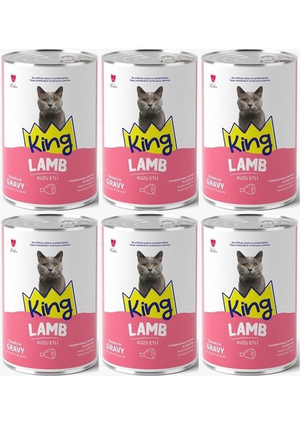 Et Parçacıklı Kuzu Etli Yetişkin Kedi Konserve 400 Gr*6 Adet