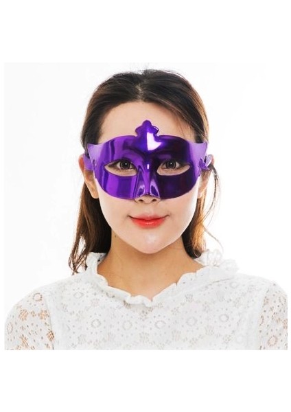 Bfs Mor Renk Kostüm Partisi Ekstra Parlak Balo Maskesi 15X10 cm fiyatları