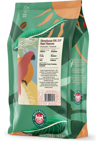 Honduras Hg Ep San Marcos Yöresel Filtre Kahve 250 Gr.