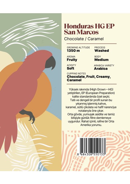 Honduras Hg Ep San Marcos Yöresel Filtre Kahve 250 Gr. fiyatları