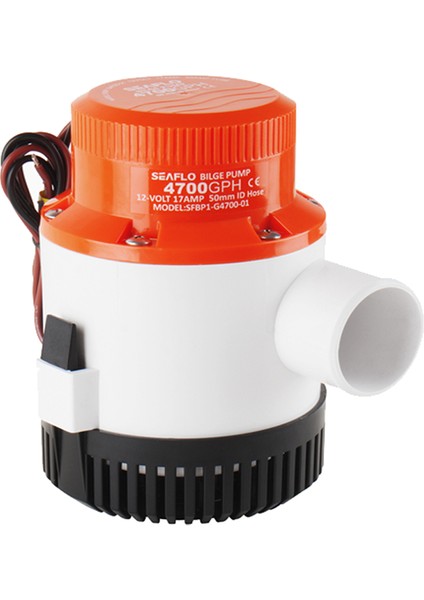 Marine Tekne Sintine Pompası Seaflo 01 Serisi 4700GPH 24V 8.5 A Hortum Çıkışı Ø:50 mm