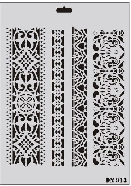 Bfs Rich Dantel Seri DN-913 Stencil 35X25 cm