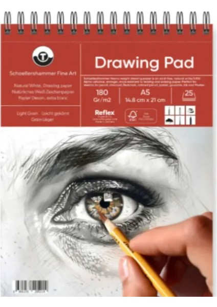 Schoellershammer Drawing 180 gr A5 20 Yp Dereceli Kurşun Kalem Cretacolor 6'lı Aquarell Eskiz Set fiyatları