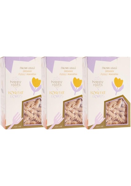 Organik Italyan Usulu Burgu Makarna - 3 Lü Ekonomik Paket