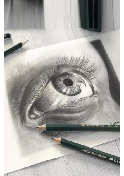 Schoellershammer Drawing 180 gr A5 20 Yp Dereceli Kurşun Kalem Cretacolor 6'lı Aquarell Eskiz Set