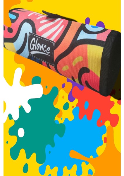 Renkli Desen Rulo Bez Kalemlik 24 Bölmeli + Kalem Kutusu Dereceli ve Boya Kalem Seti fırsatları