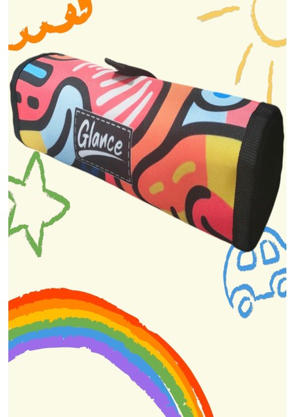 Renkli Desen Rulo Bez Kalemlik 24 Bölmeli + Kalem Kutusu Dereceli ve Boya Kalem Seti indirimleri