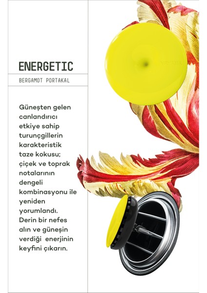 Araba Klima Kokusu, Spin Oto Kokusu, Bergamot Portakal Aromalı, 90 Gün Etkili Araç Kokusu - Energetic fiyatları