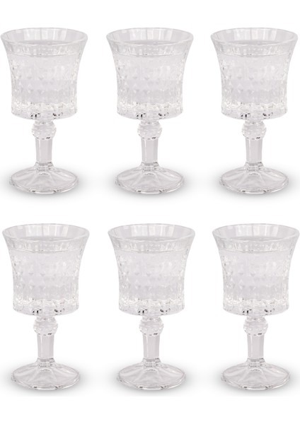 6 Kişilik Ayaklı Kristal Kesme Cam Kahve Yanı Seti modelleri