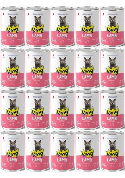 Et Parçacıklı Kuzu Etli Yetişkin Kedi Konserve 400 Gr*20 Adet