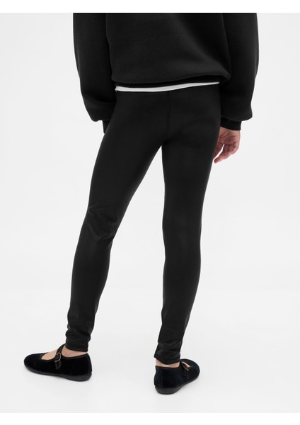 Kız Çocuk Siyah Shine Leggings Tayt modelleri